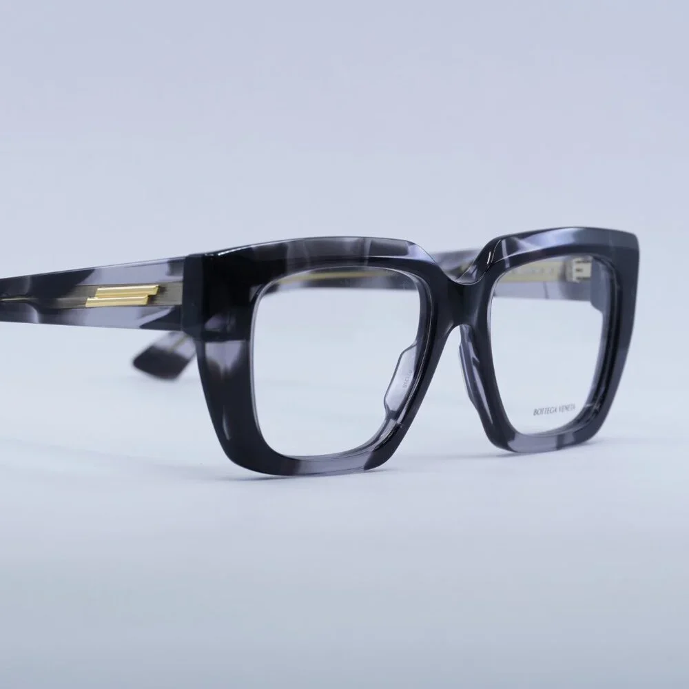 🕶️ New Bottega Veneta BV1032O 008 Eyeglasses - Transparent and Black Havana